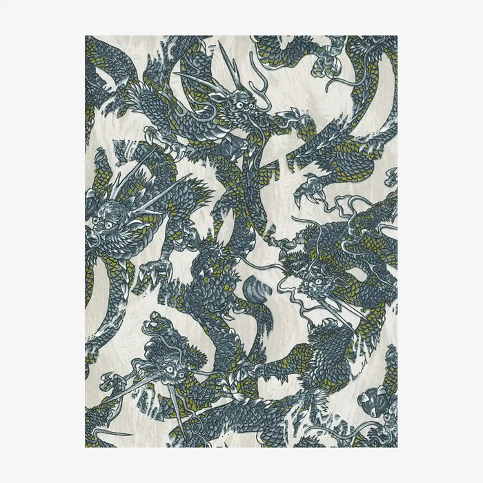 Chiyogami-Papier-Traditional-1076C-Dragon-gray-Ausschnitt-2
