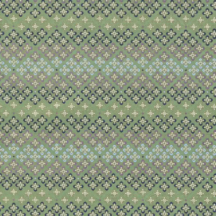 Chiyogami Papier | Geometric, Floral | Bogen 1037C Blütenpattern 1 grün