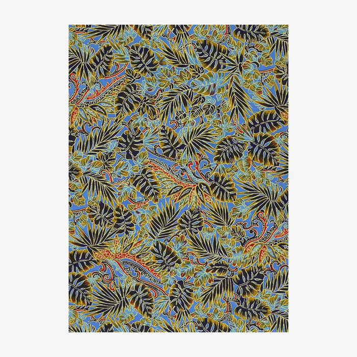 Chiyogami-Papier-botanical-434C-Monstera_blau-Ausschnitt-2