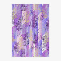 Chiyogami-Papier-botanical-495C-Palmenzweige-auf-Purple-Ausschnitt-2