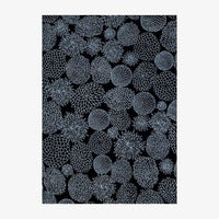 Chiyogami Papier | Floral | Bogen 909C Chrysathemen silber/schwarz