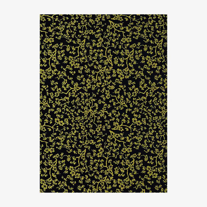 Chiyogami Papier | Floral | Bogen 975C Kirschblüte/Gold/schwarz
