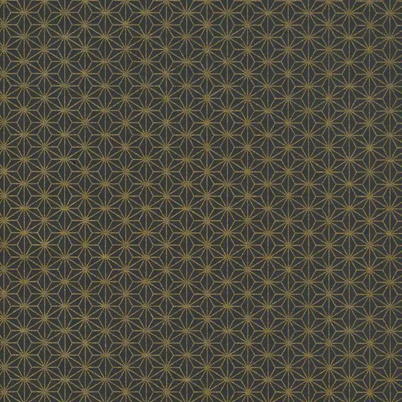 Chiyogami Papier | geometrisch | Bogen 1019C - Ashanoa/Kupfer/schwarz