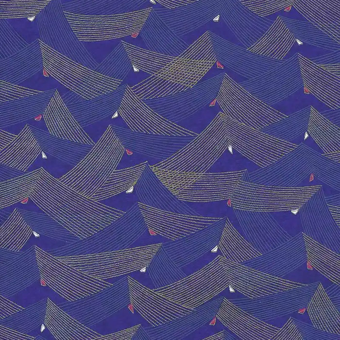 Chiyogami Papier | geometrisch | Bogen 1021C Saitenspiel/purple
