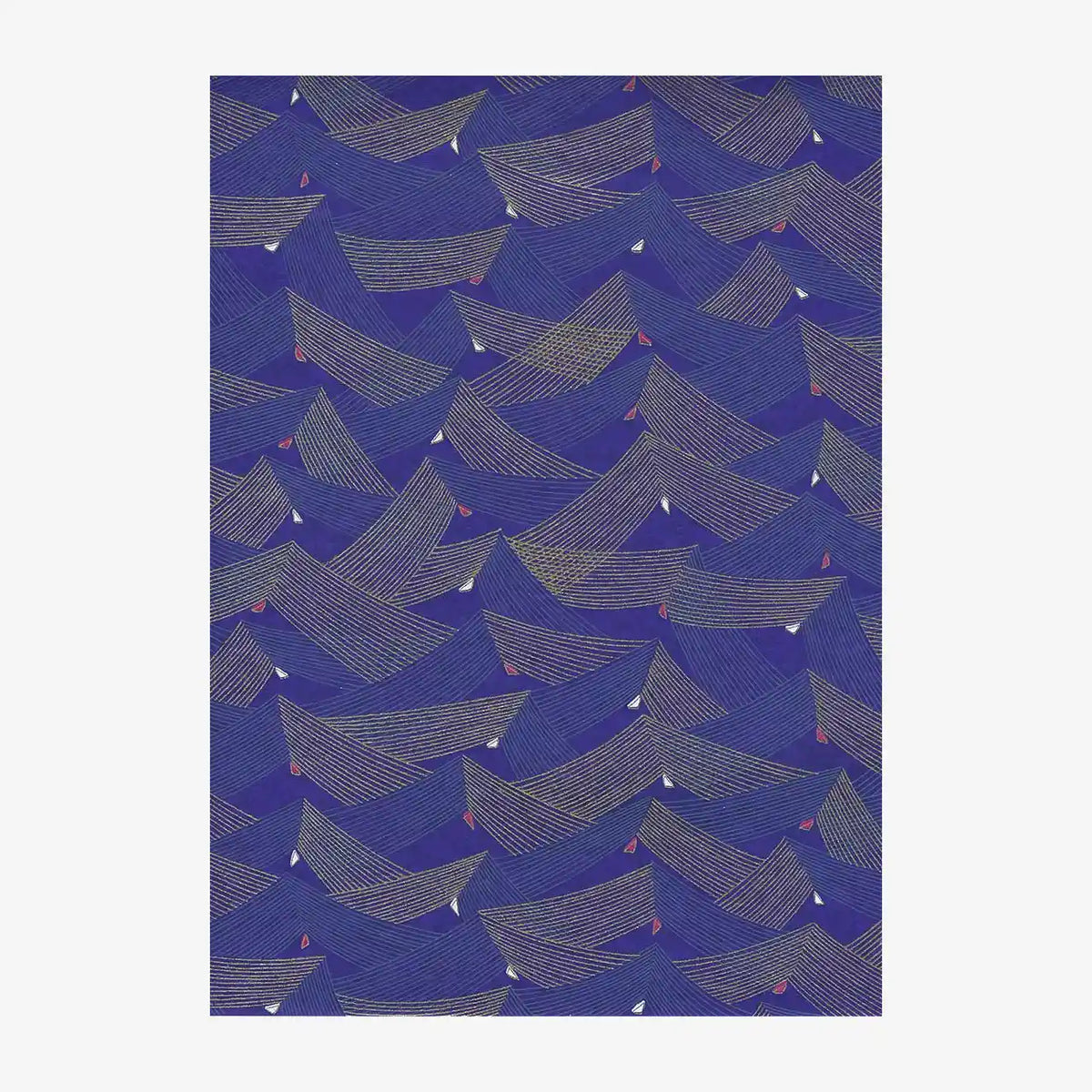 Chiyogami Papier | geometrisch | Bogen 1021C Saitenspiel/purple