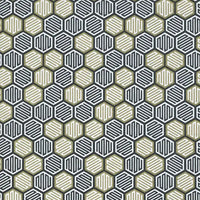 Chiyogami-Papier-geometrisch-1044C-Wabenmuster-schwarz-Gold-Ausschnitt-1