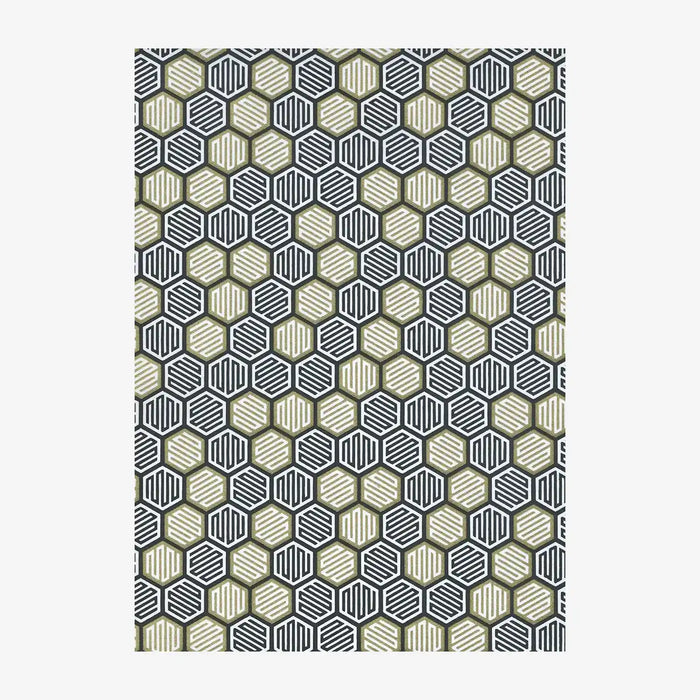 Chiyogami-Papier-geometrisch-1044C-Wabenmuster-schwarz-Gold-Ausschnitt-2