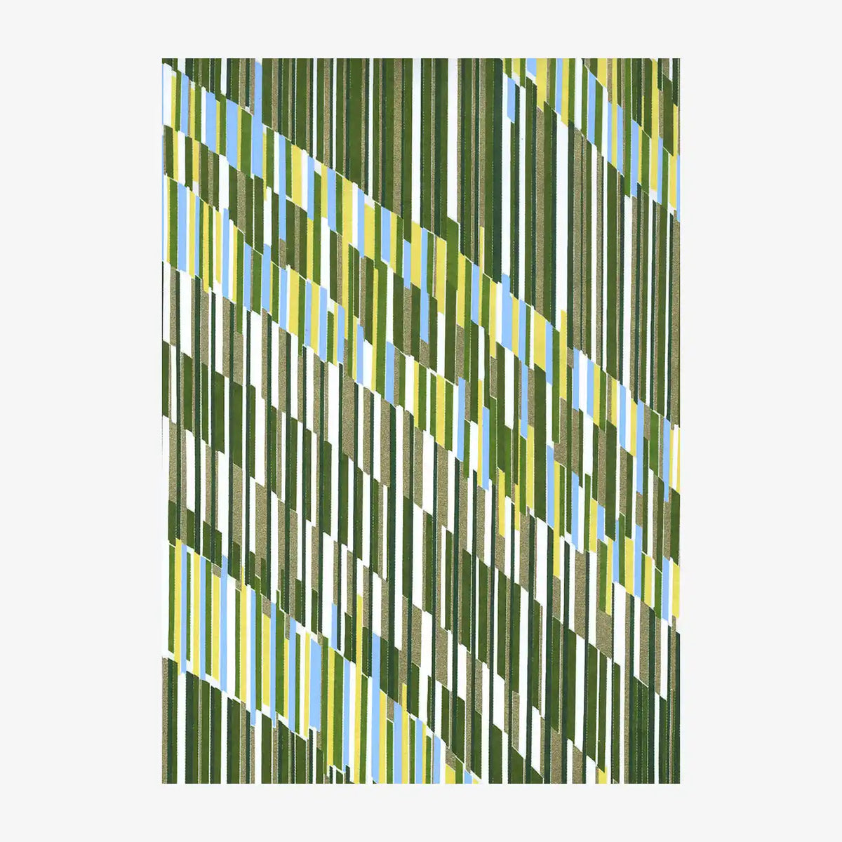 Chiyogami-Papier-geometrisch-1056C-Muster-mit-versetzten-Strichen-gruen-Ausschnitt-2