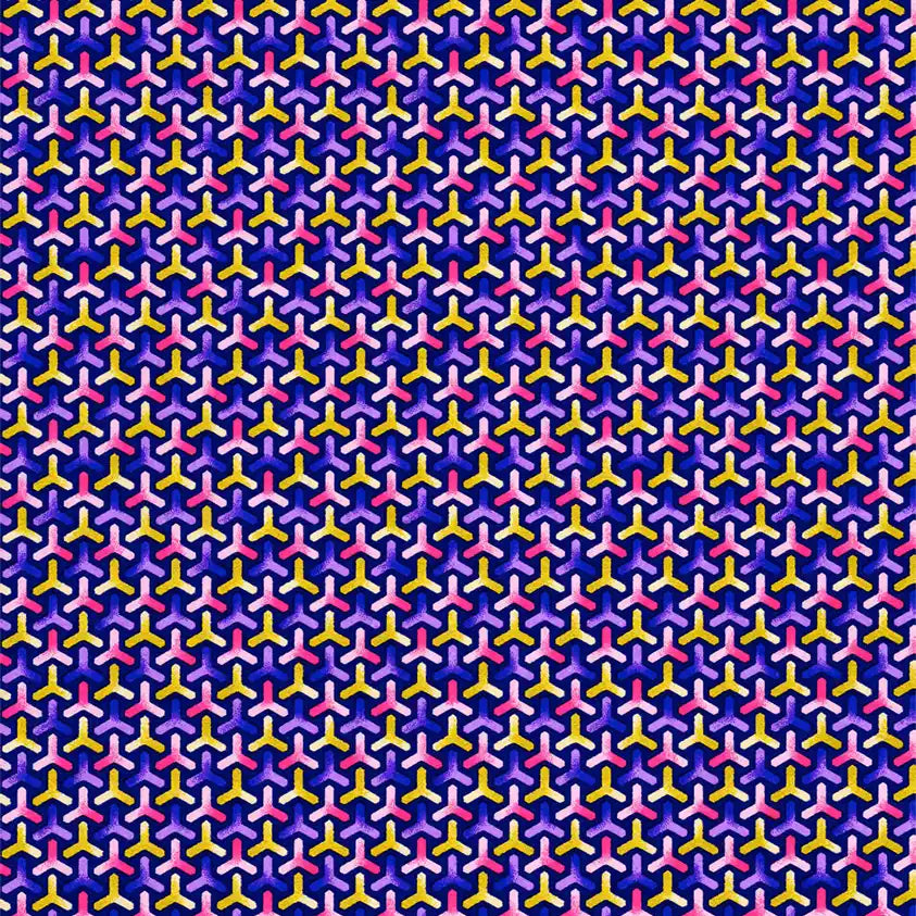 Chiyogami-Papier-traditional-Bogen-1094C-Flechtmuster-purple-Pink-Ausschnitt-1