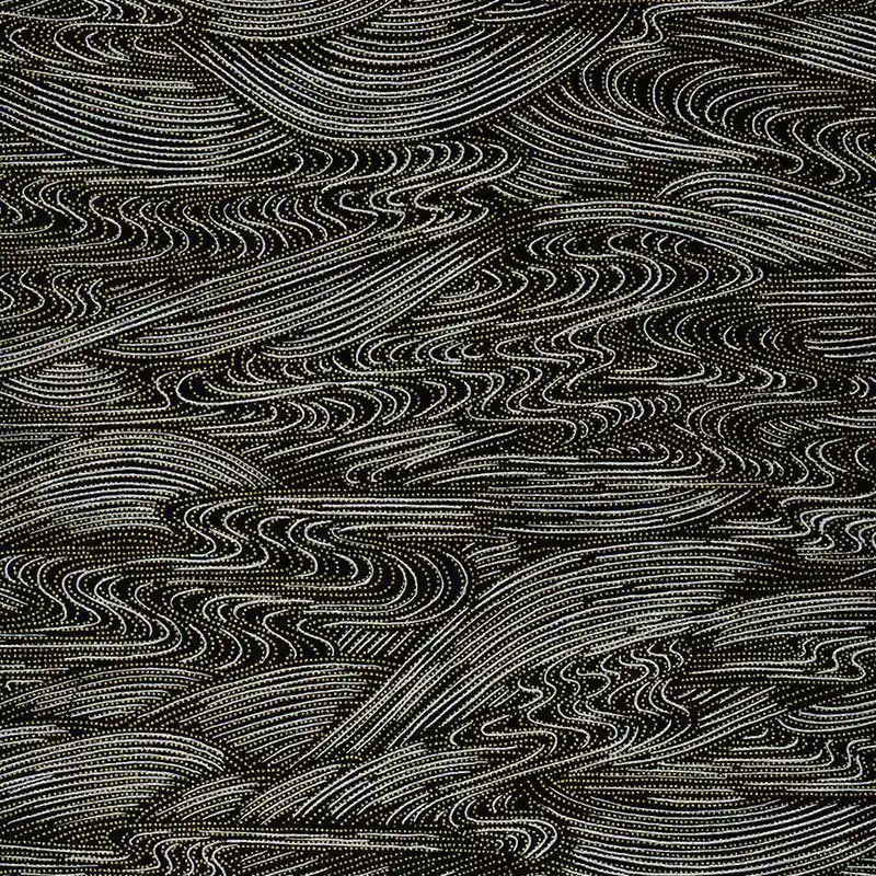Chiyogami-Papier-tradtional-474C-Wasser-silber-und-gelb-auf-schwarz-Ausschnitt-1