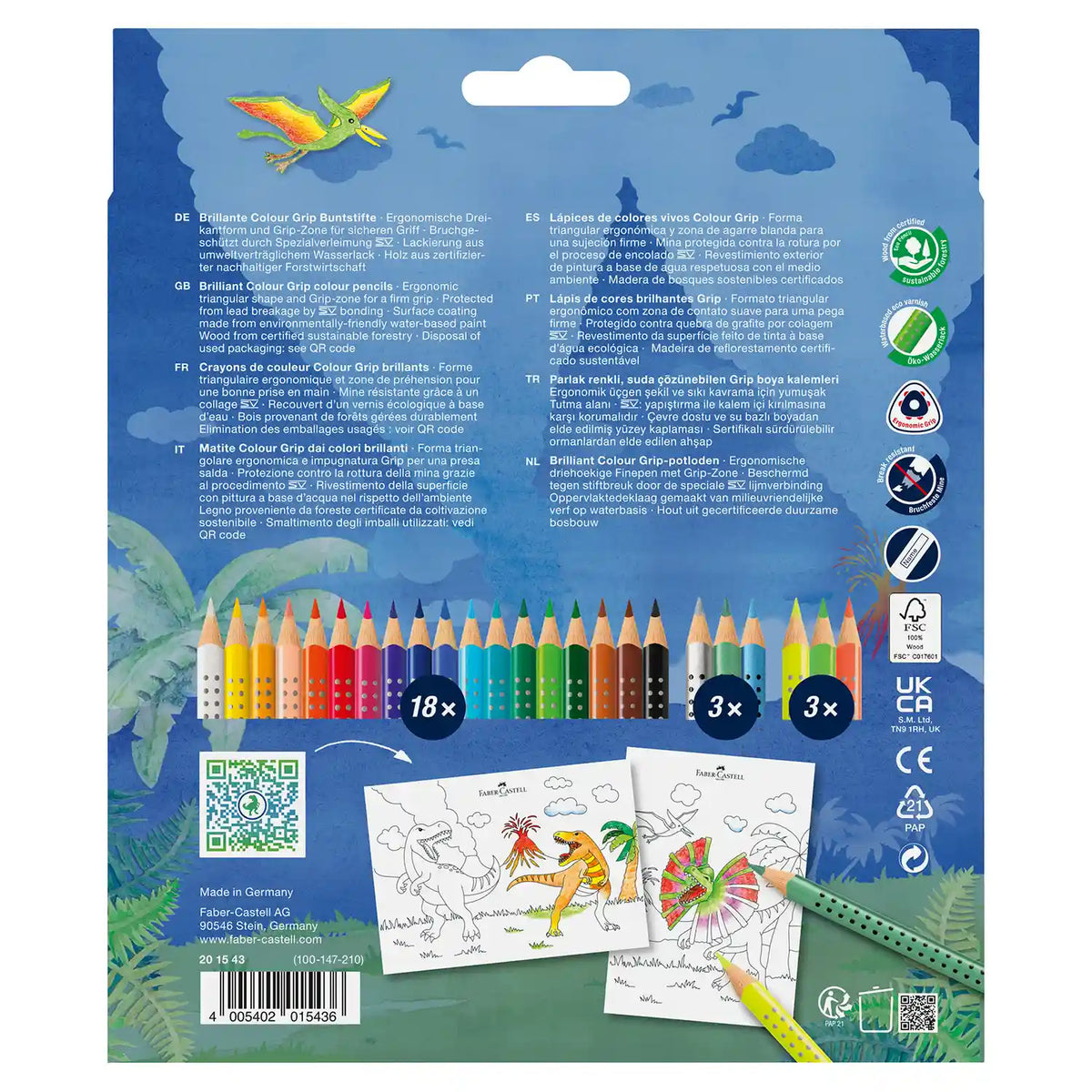 Buntstift Colour Grip / Special Edition Dino / 24er