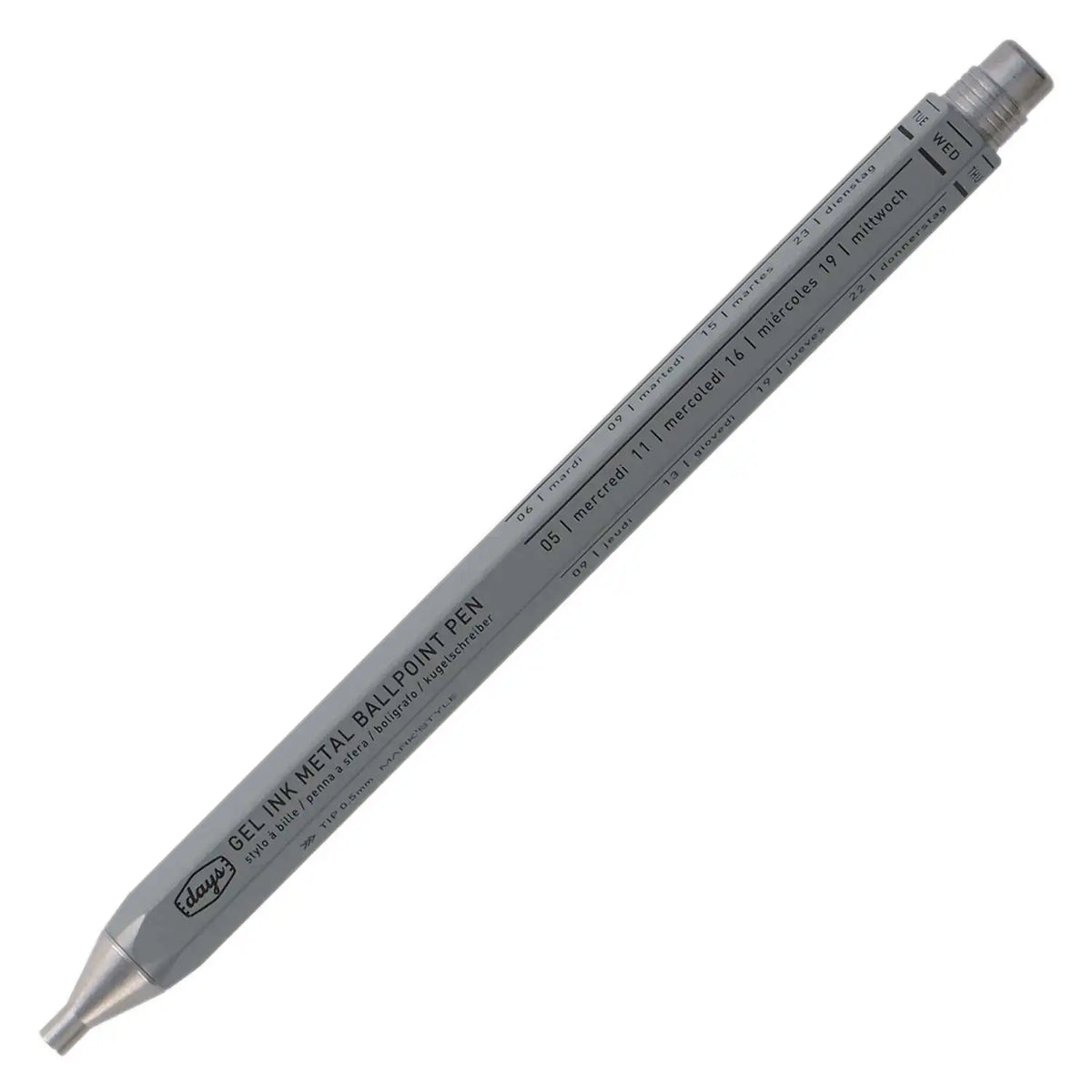 Mark's Style / Days / Gel Metal Ballpoint Pen / DAY-BP5 / Grey