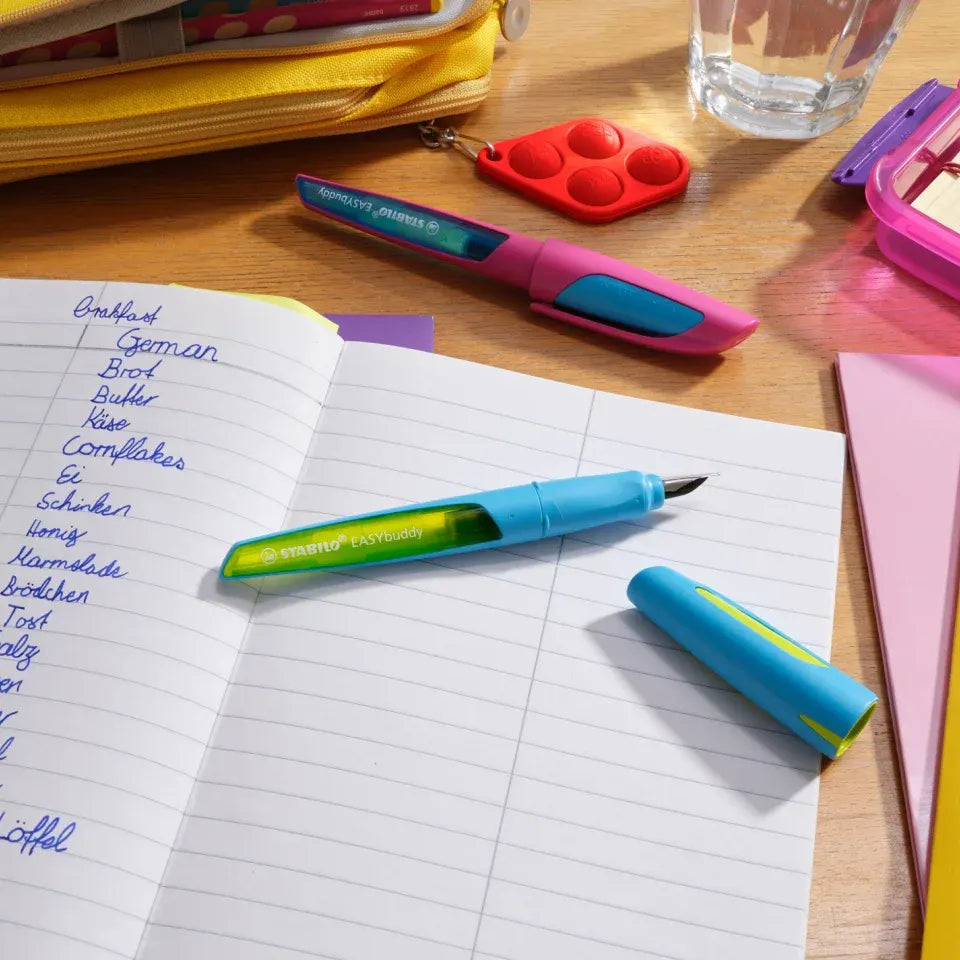 Ergonomischer Schulfüller / inkl. Patrone / STABILO / EASYbuddy FRESH Edition / Feder M / lila/magenta