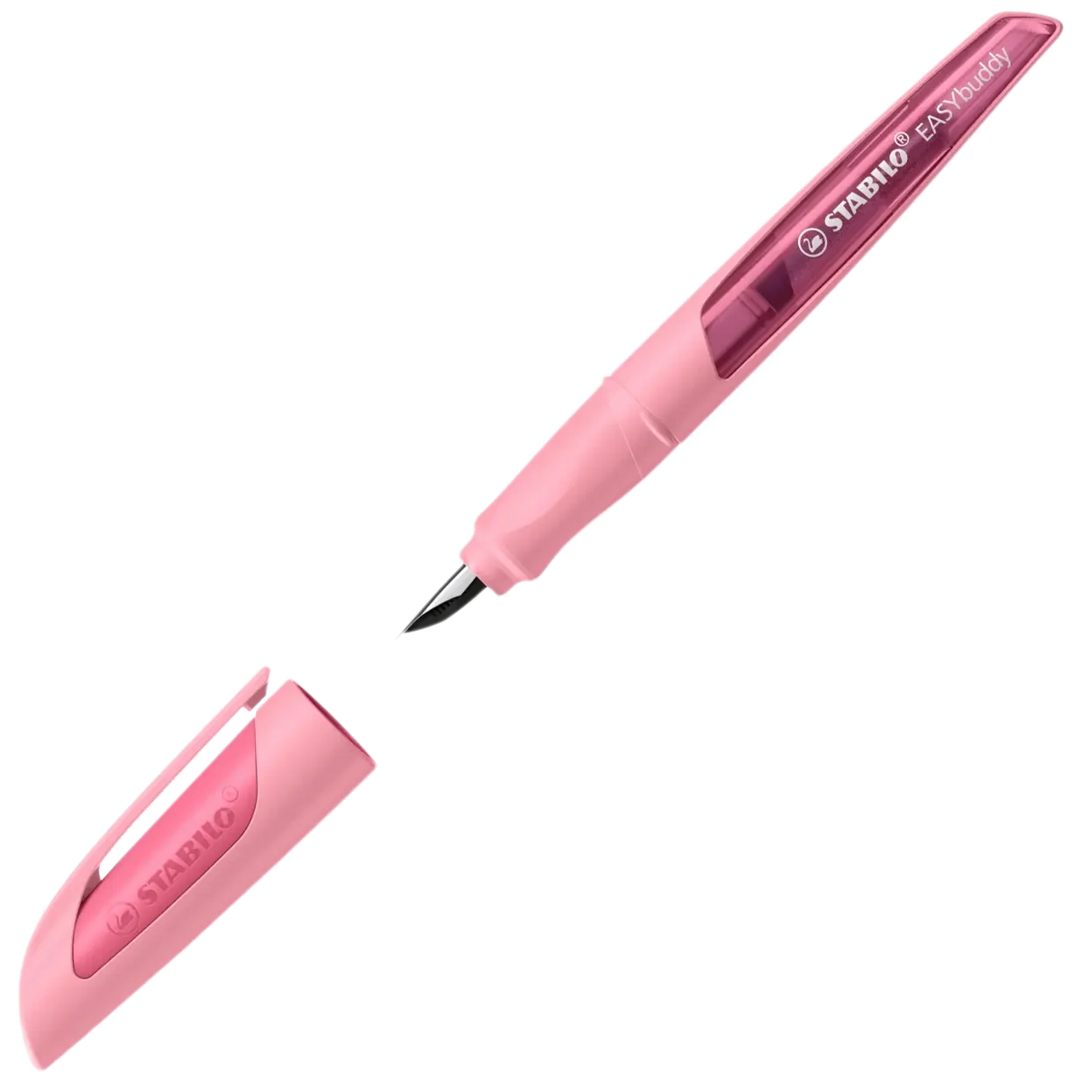 Ergonomischer Schulfüller / inkl. Patrone / STABILO / EASYbuddy / Feder M / rosiges Rouge