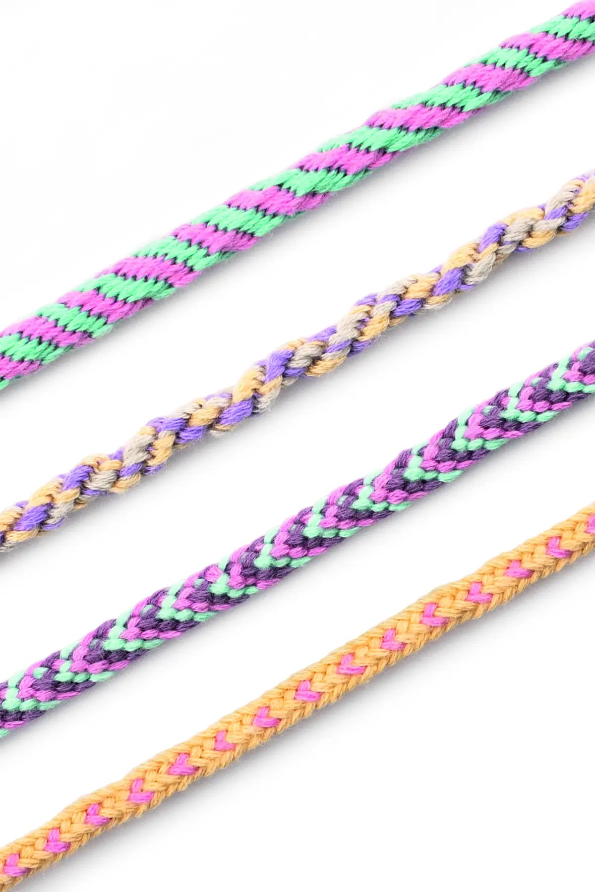 Folia | Perlen Set |  Kumihimo Bracelets PASTELL RAINBOW | 16-teilig