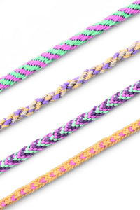 Folia | Perlen Set |  Kumihimo Bracelets PASTELL RAINBOW | 16-teilig