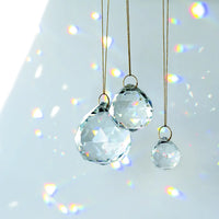 Folia | Sun Catcher | CRYSTAL Trio | 3 Kristalle | Ø 20|30 und 40 mm | 16m-Goldgarn