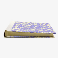 Fotoalbum-20x23cm-60Seiten-creme-Fotokarton-cover-chiyogami-Papier-Motiv-Blumen-cream-purple-ivory-liegend