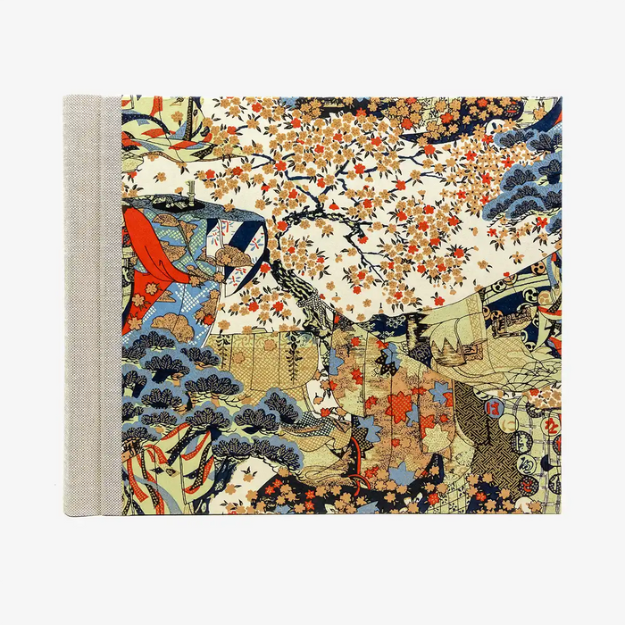 Fotoalbum-20x23cm-60Seiten-creme-Fotokarton-cover-chiyogami-Papier-Motiv-Bogen-1112C-Landscape-Trees