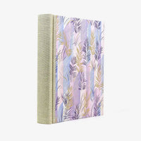 Fotoalbum-24x20cm-60Seiten-schwarzer-Fotokarton-Cover-Chiyogami-Motiv-Zweige-purple-seitlich-von-hinten