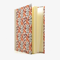 Fotoalbum | H24xB20cm | 60 cremefarbene Seiten | Katazome-Shi | Motiv: Kornblumen Rot