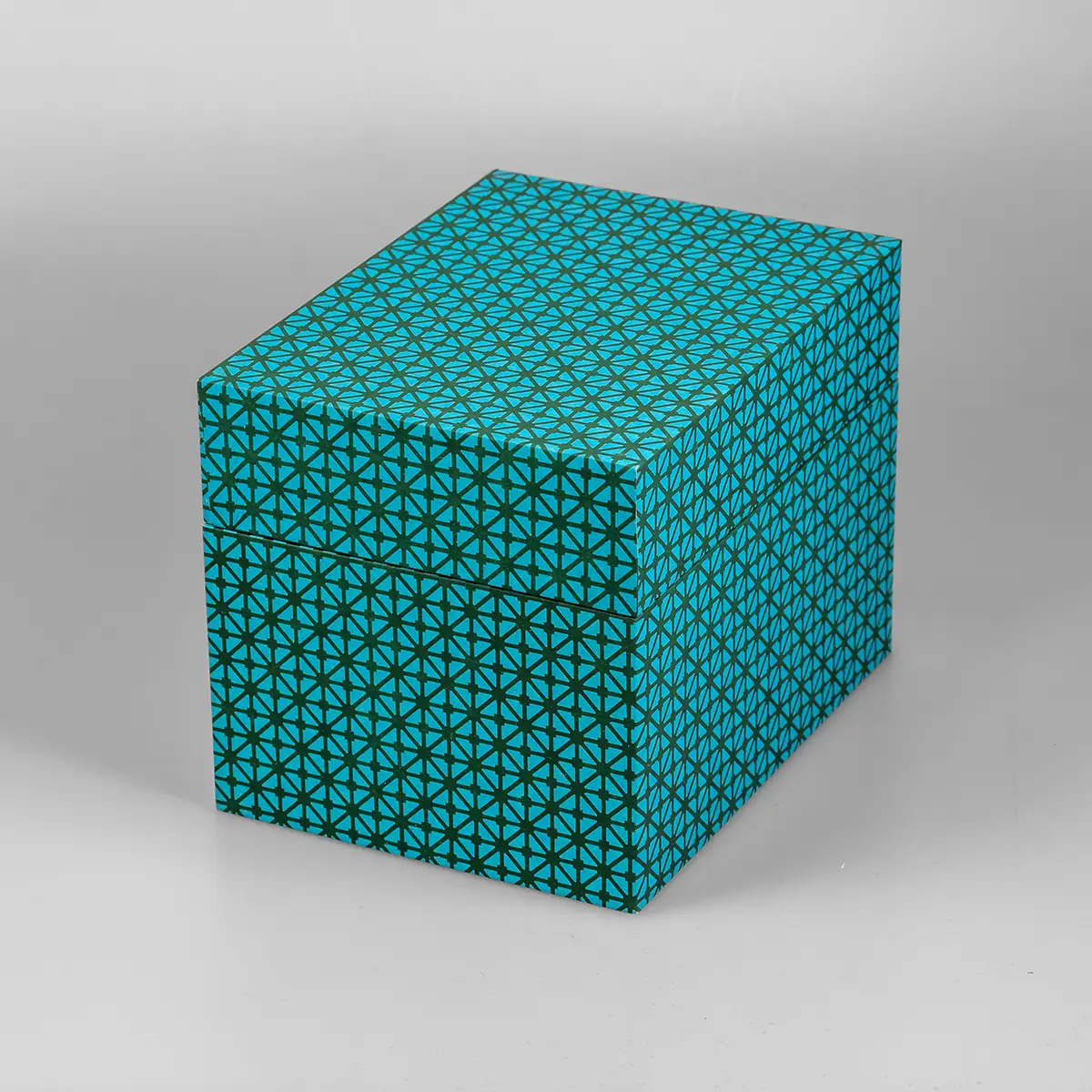Fotobox / Chiyogami-kreuzende Striche Blau