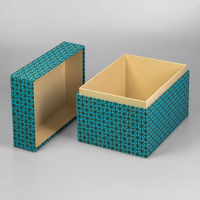 Fotobox / Chiyogami-kreuzende Striche Blau