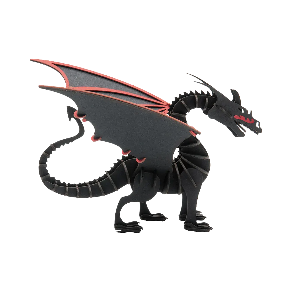Fridolin_3d_Papiermodell_Drache-2-Spezialkarton-gelasert-aufgebaut-produktansicht