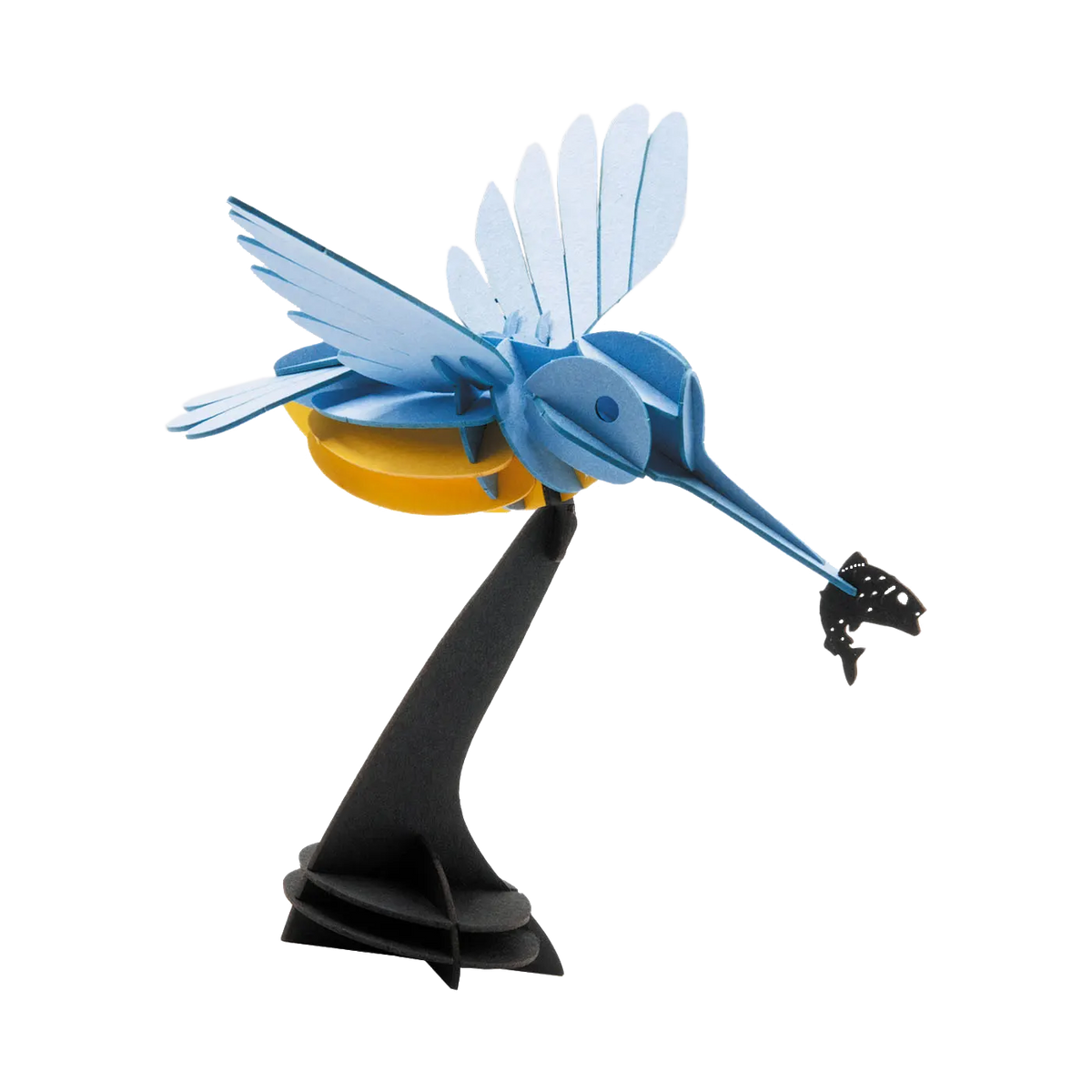 Fridolin_3d_Papiermodell_Eisvogel_Spezialkarton-Gelasert-aufgebaut-Produktansicht