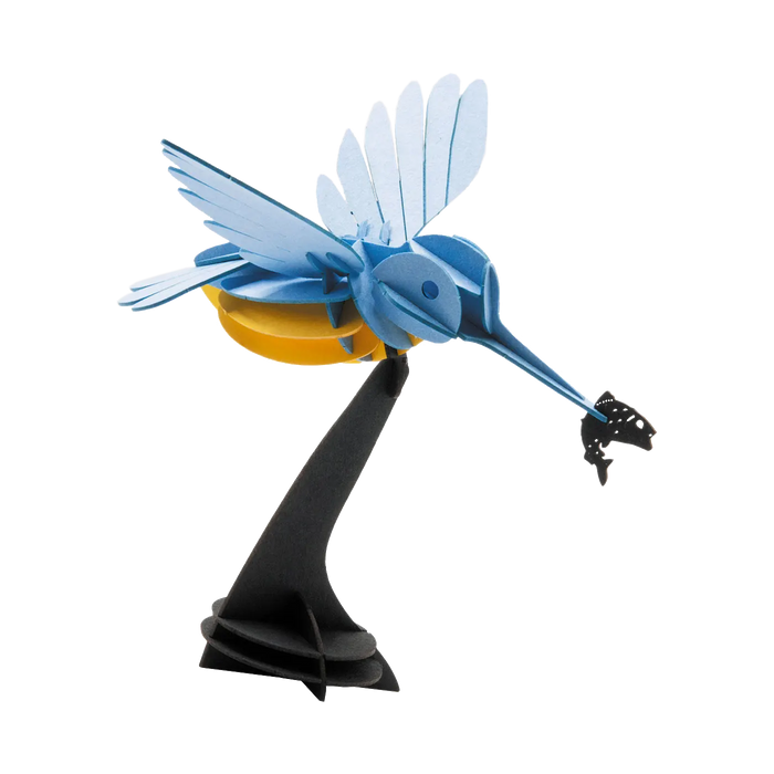 Fridolin_3d_Papiermodell_Eisvogel_Spezialkarton-Gelasert-aufgebaut-Produktansicht