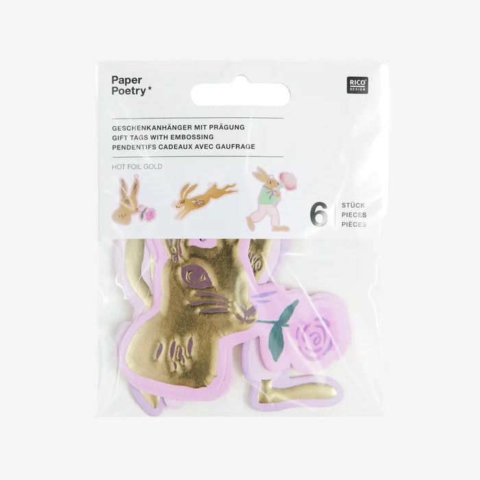 Geschenkanhaenger-La-Vie-en-Rose-Hasen-6Stueck-gepraegt-produktansicht-in-Verpackung