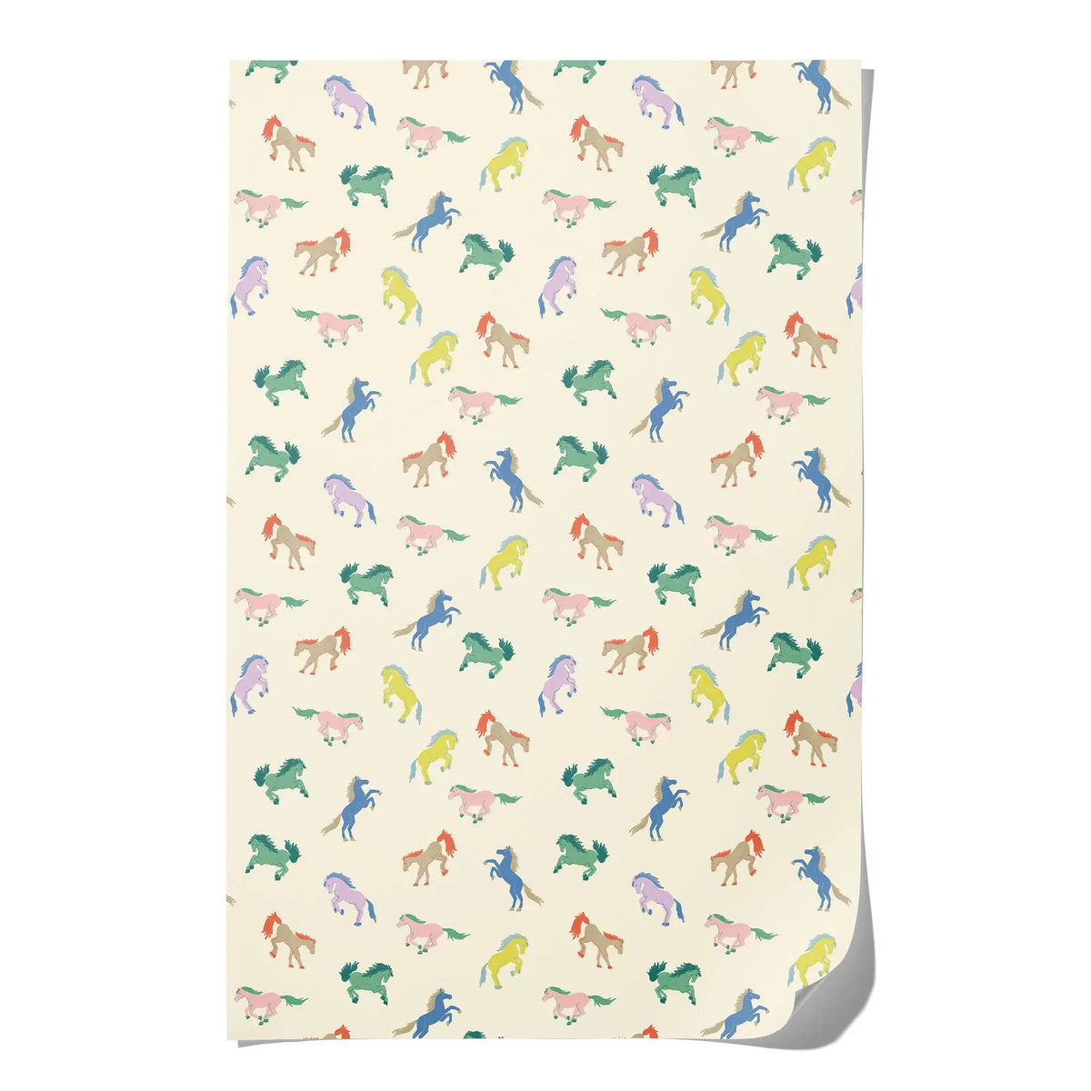 eschenkpapier_Red-cap-cards-Wild-horses-Produktansicht-ganzer-bogen