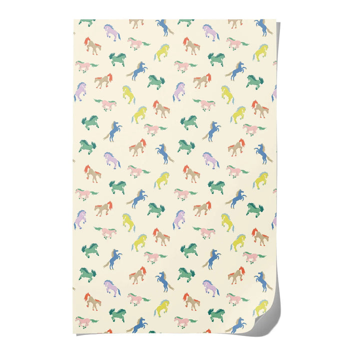 eschenkpapier_Red-cap-cards-Wild-horses-Produktansicht-ganzer-bogen