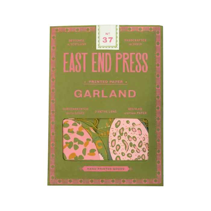 Girlande / Ostern / 3m / Handsiebdruck / Baumwollpapier