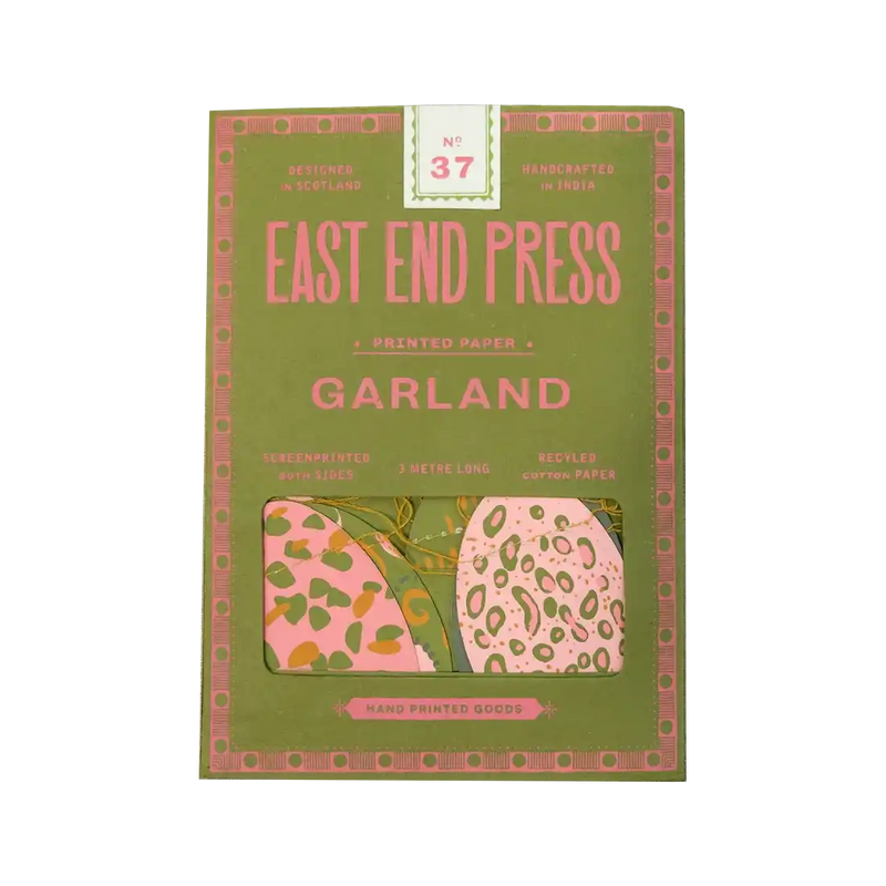 Girlande / Ostern / 3m / Handsiebdruck / Baumwollpapier