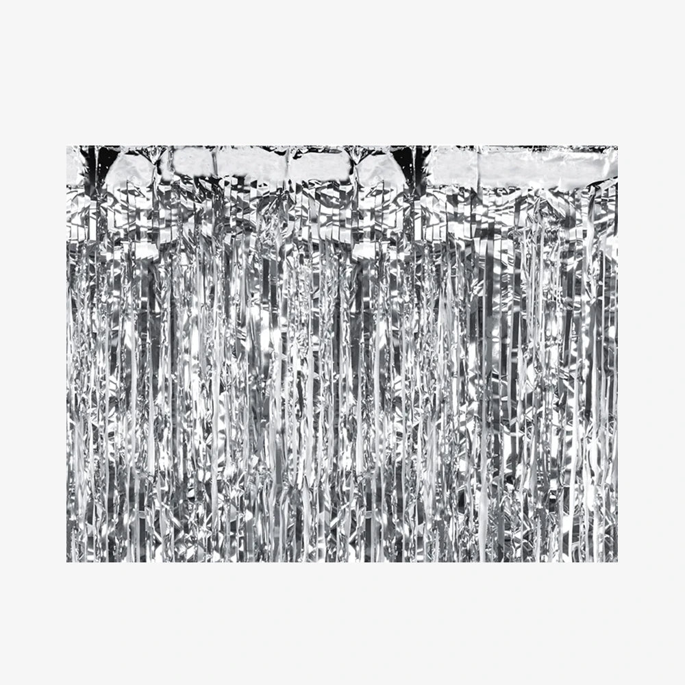 Partyvorhang - Vorhang / Silber / 100x200cm
