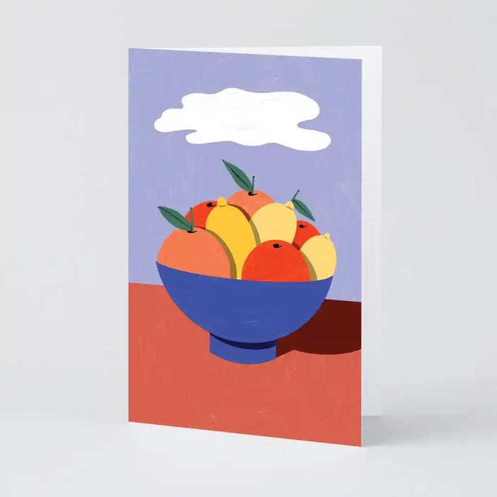 Grusskarte-Kunstkarte-Citrus-c6-aufgestellt