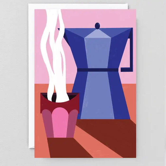Grußkarte | Karte mit Umschlag Kunst | Ana Popescu | 'Kaffee' Kunstkarte