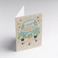 Grußkarte | Karte mit Umschlag | Mei Støyva | Just Married! Wedding Card