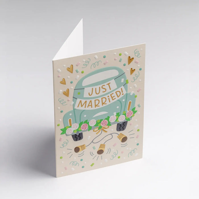 Grußkarte | Karte mit Umschlag | Mei Støyva | Just Married! Wedding Card