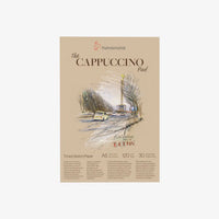 Hahnemuehle-Skizzenblock-mit-hellbraunen-Papier-A5-The-_Cappuccino-_Pad-30Blatt-120grm-Produktansicht-cover-von-vorn