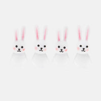 Ohhh! Lovely! / Pompon Hasen weiß 4 Stueck