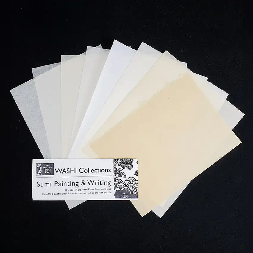 JapanesePaperplace-japanisches-Papier-Auswahl-Washi-Collection-Sumi-Painting_Brush-Writing-alle-PApiere
