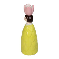 Kerzenstaender-Blumen-Maedchen-Gelb-7x7x8cm-Ansicht-von-der-Seite