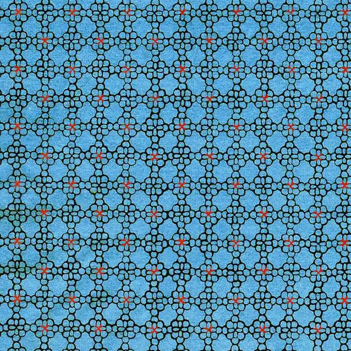 KAtazome-Shi-Bogen-Ausschnitt-Motiv-Geometrisch-Motiv-abstrakte-Blumen-blau-1