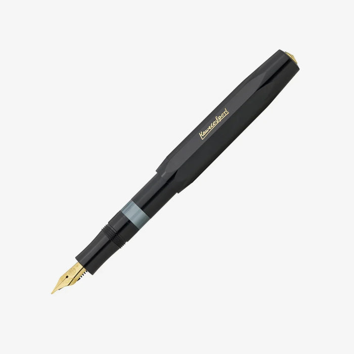 Kaweco| PISTON SPORT CLASSIC | Black/Gold | Kolbenfüllhalter | F
