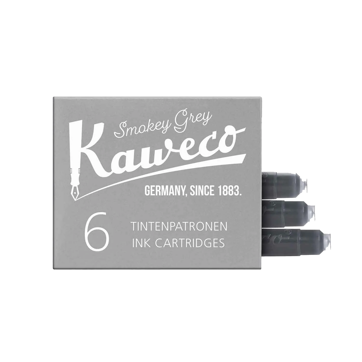 Kaweco_Ink_6-pack_SmoGrey_open_Tintenpatronen