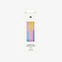 Kerzen-Set-14Stk-Dip-Dye-Blau-Pink-Gelb-O0_7x12_5cm-Produktansicht-in-Verpackung