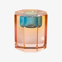 Kerzenstaender-Kristallhalter-eckig-mit-Facetten-Farbe-rose-ombre-Groesse-6-x-5-x-5cm