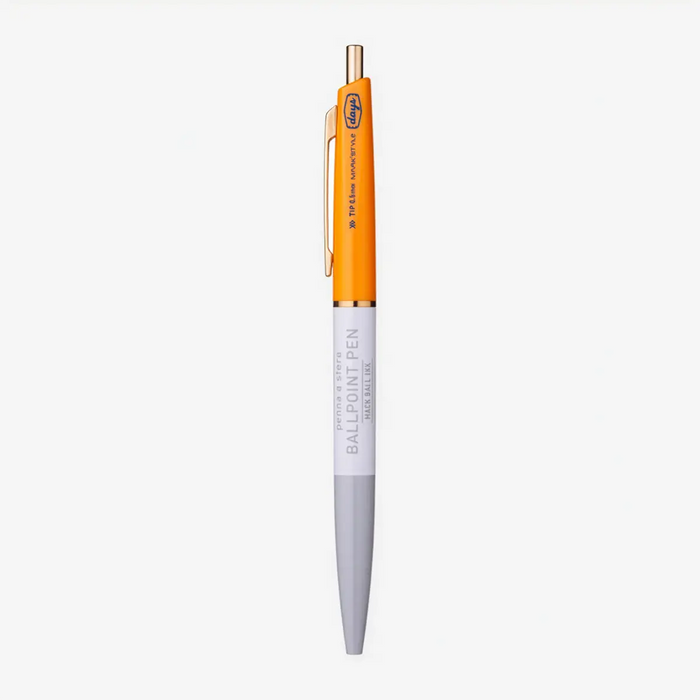 Kugelschreiber-3-Section-Ball-ink-Pen-MARK-STYLE-Gray-Oragne-Produktansicht